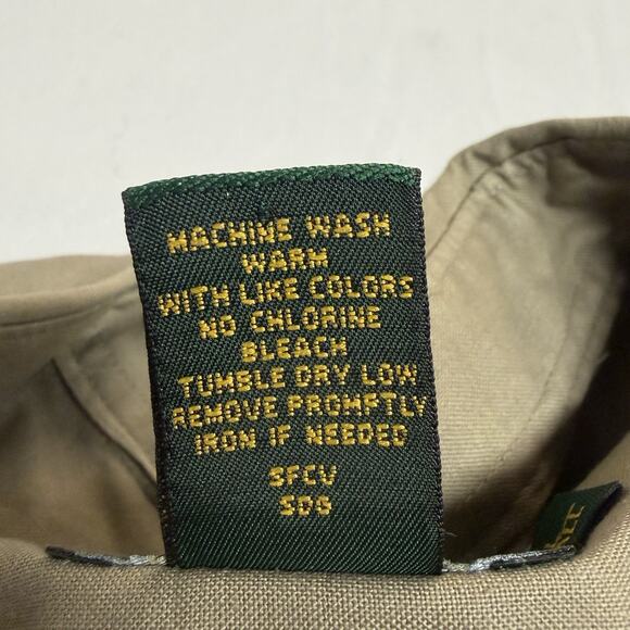 Cabela's Outdoor Gear Button Up Shirt Men's LT Long Sleeve Tan Pheasant Outdoor - Picture 6 of 10